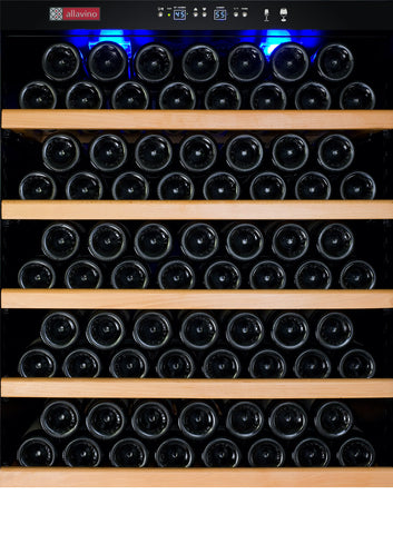 Tru-Vino 554 Bottle Dual Zone Stainless Steel Side-by-Side Wine Refrigerator 63" Wide Vite II