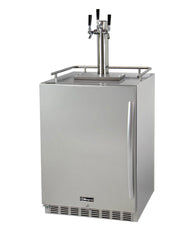 Image of Triple Tap All Stainless Steel Outdoor Built-In Digital Left Hinge Kegerator with Kit 24