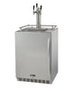 Image of Triple Tap All Stainless Steel Outdoor Built-In Digital Left Hinge Kegerator with Kit 24" Wide