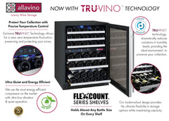 Tru-Vino 112 Bottle Four Zone Stainless Steel Side-by-Side Wine Refrigerator 47