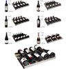 Image of Tru-Vino 112 Bottle Dual Zone Black Side-by-Side Wine Refrigerator 47" Wide FlexCount II