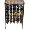 Image of Wine Rack Stand 30 Bottle Glass Table Top With Metal Display