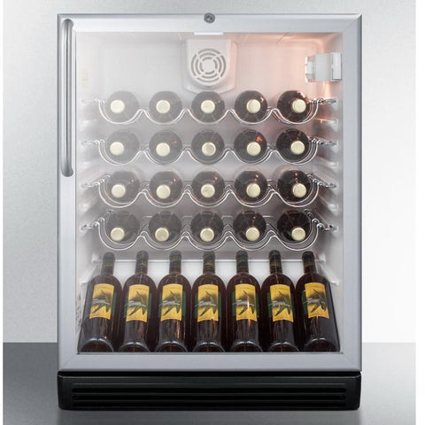 Summit SWC6GBLTBADA  Safe Storage with Elegant Display Wine Cellar - Vineyard’s Coolers