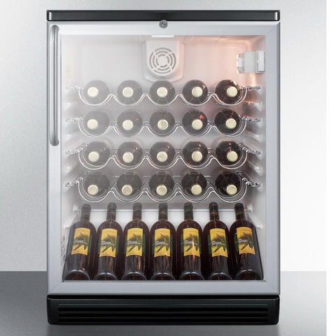 Summit SWC6GBLTB Safe Storage with Elegant Display Wine Cellar - Vineyard’s Coolers