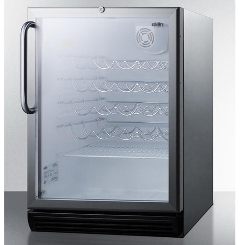 Summit SWC6GBLCSS Safe Storage with Elegant Display Wine Cellar - Vineyard’s Coolers