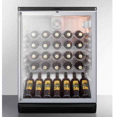 Summit SWC6GBLSH Safe Storage with Elegant Display Wine Cellar - Vineyard’s Coolers